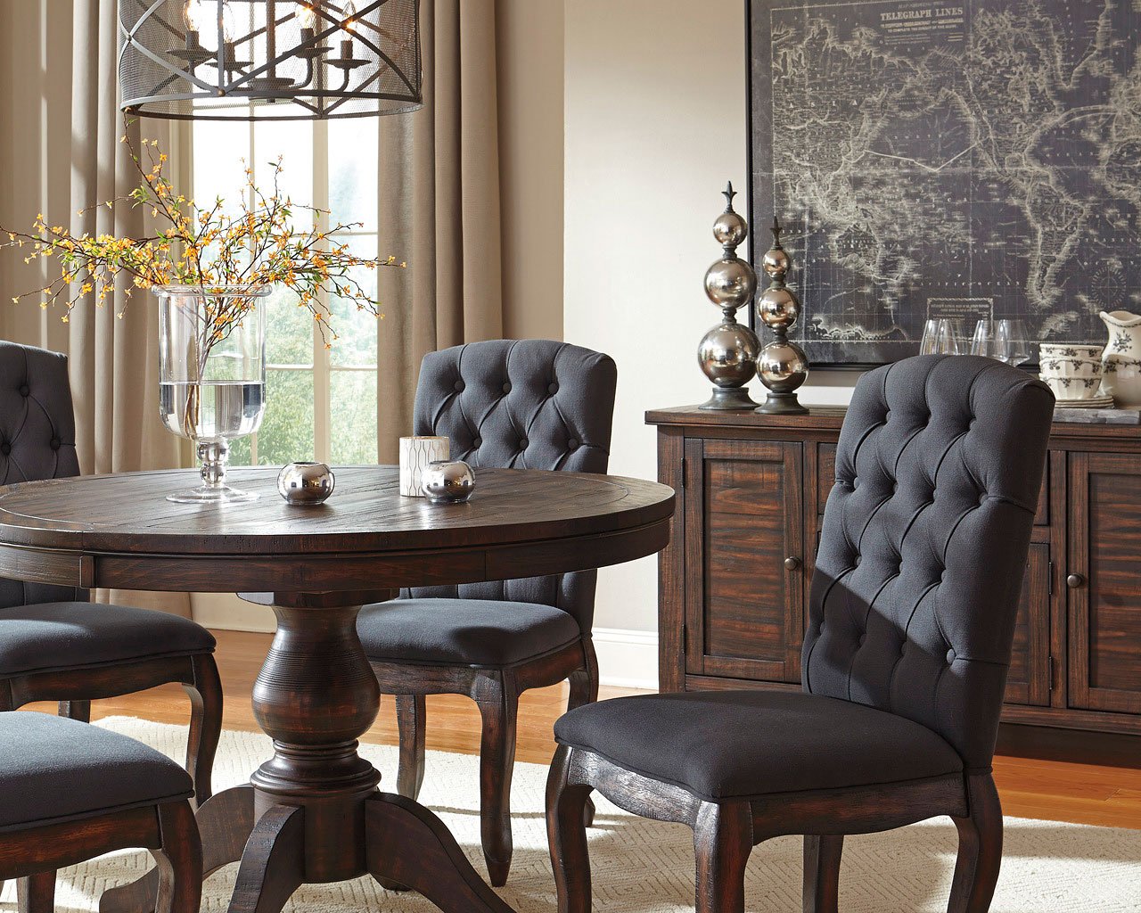 upholstered circle dining room chairs