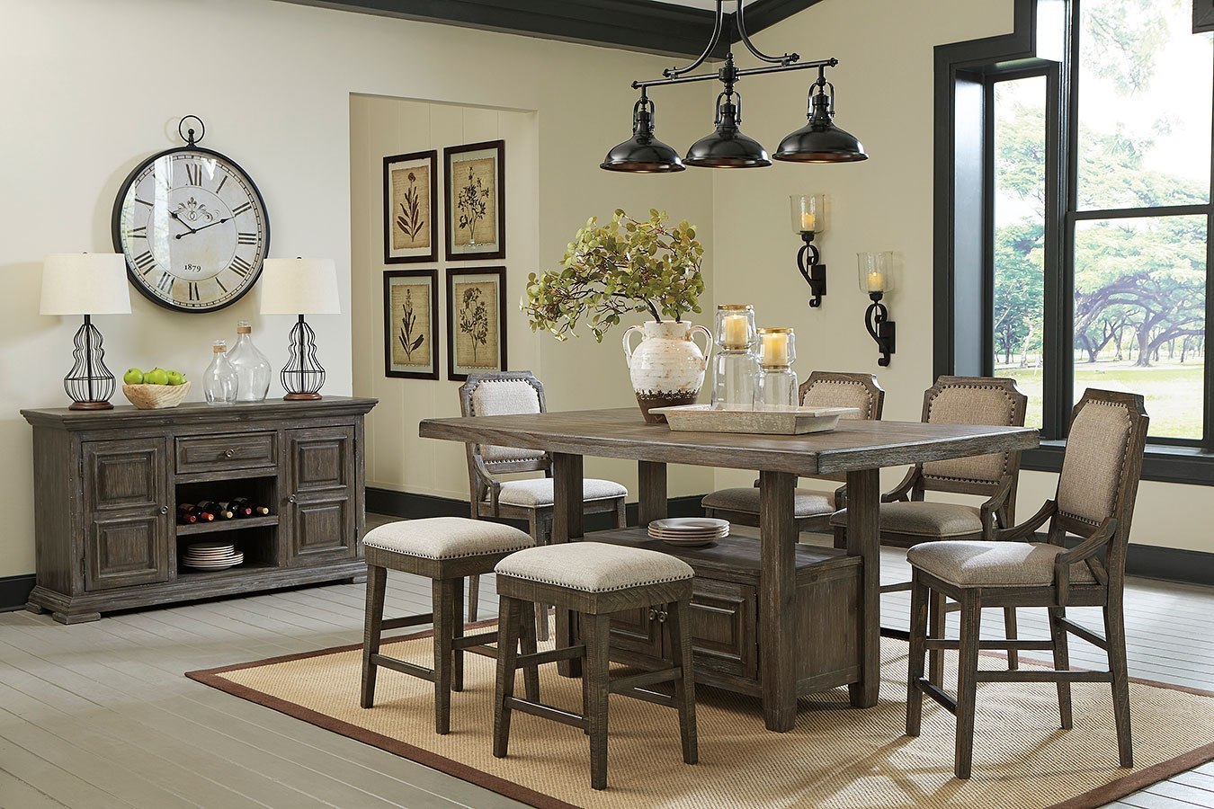 Wyndahl Counter Height Dining Set W Barstool Choices By Signature Design By Ashley Furniturepick