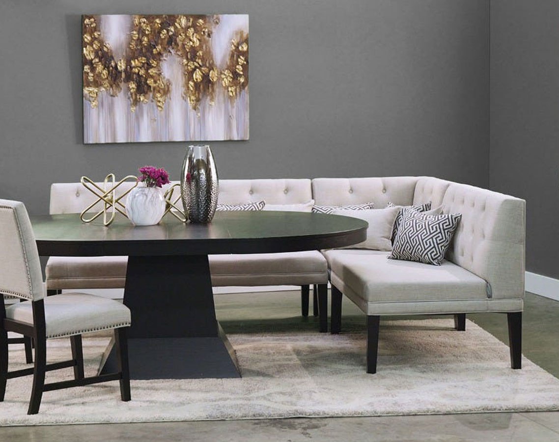 maddox oval extendable sectional dining set