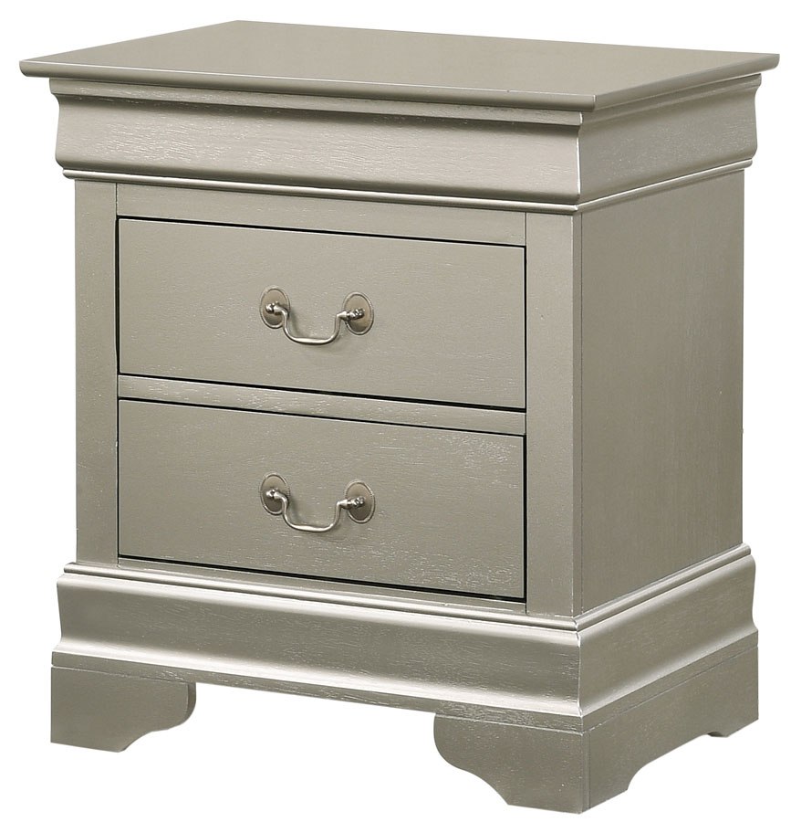 Louis Phillipe Nightstand (Silver Champagne) by Glory Furniture ...