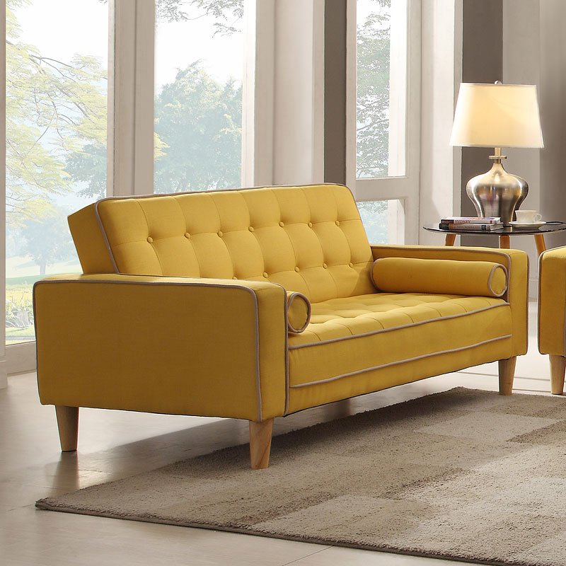 G834 Loveseat Bed (Yellow) by Glory Furniture | FurniturePick