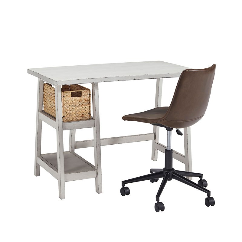 Mirimyn Small Home Office Set (Antique White) by Signature Design by