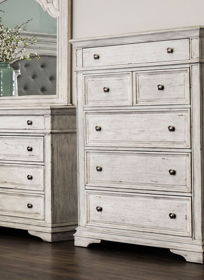 Highland Park Panel Bedroom Set (Cathedral White) by Steve Silver ...
