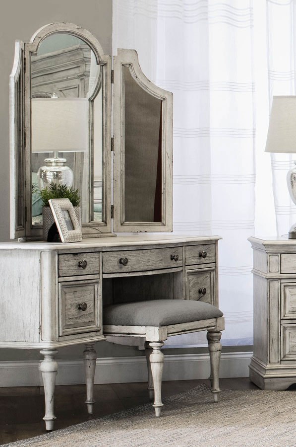 Highland Park Vanity Desk (Cathedral White) by Steve Silver Furniture