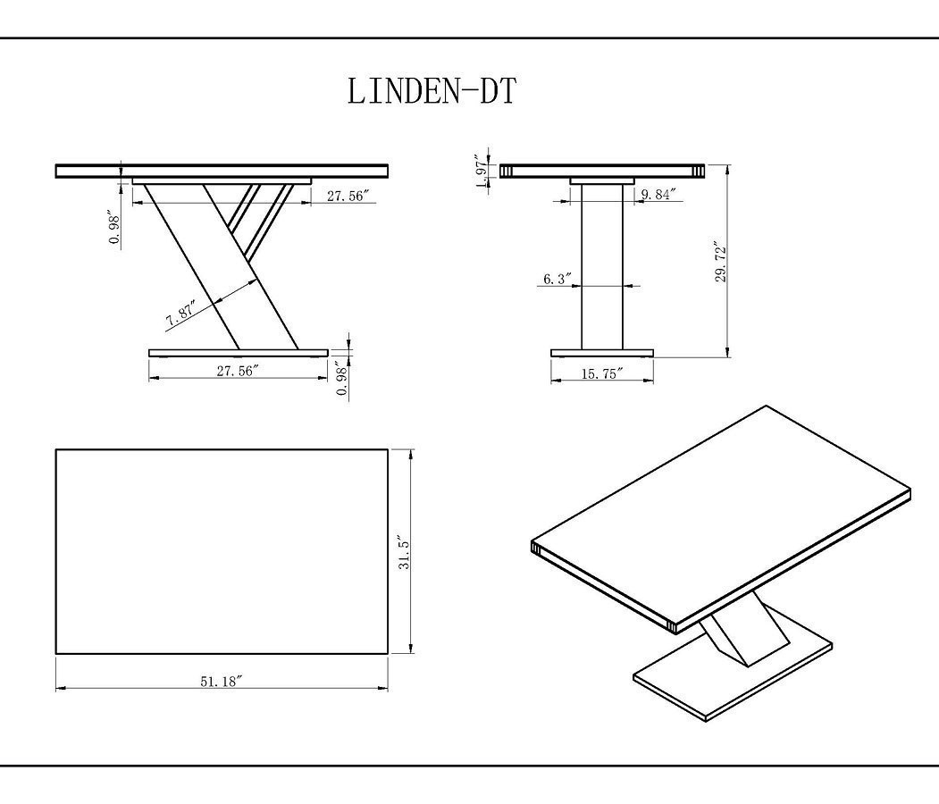 Linden Rectangular Dining Table By Chintaly Imports 1 Review S Furniturepick