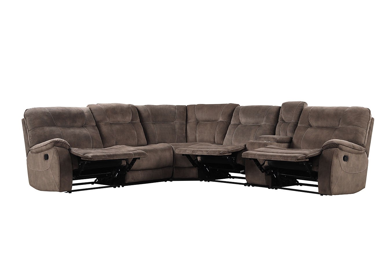 Cooper 6-Piece Reclining Sectional (Shadow Brown) by Parker Living