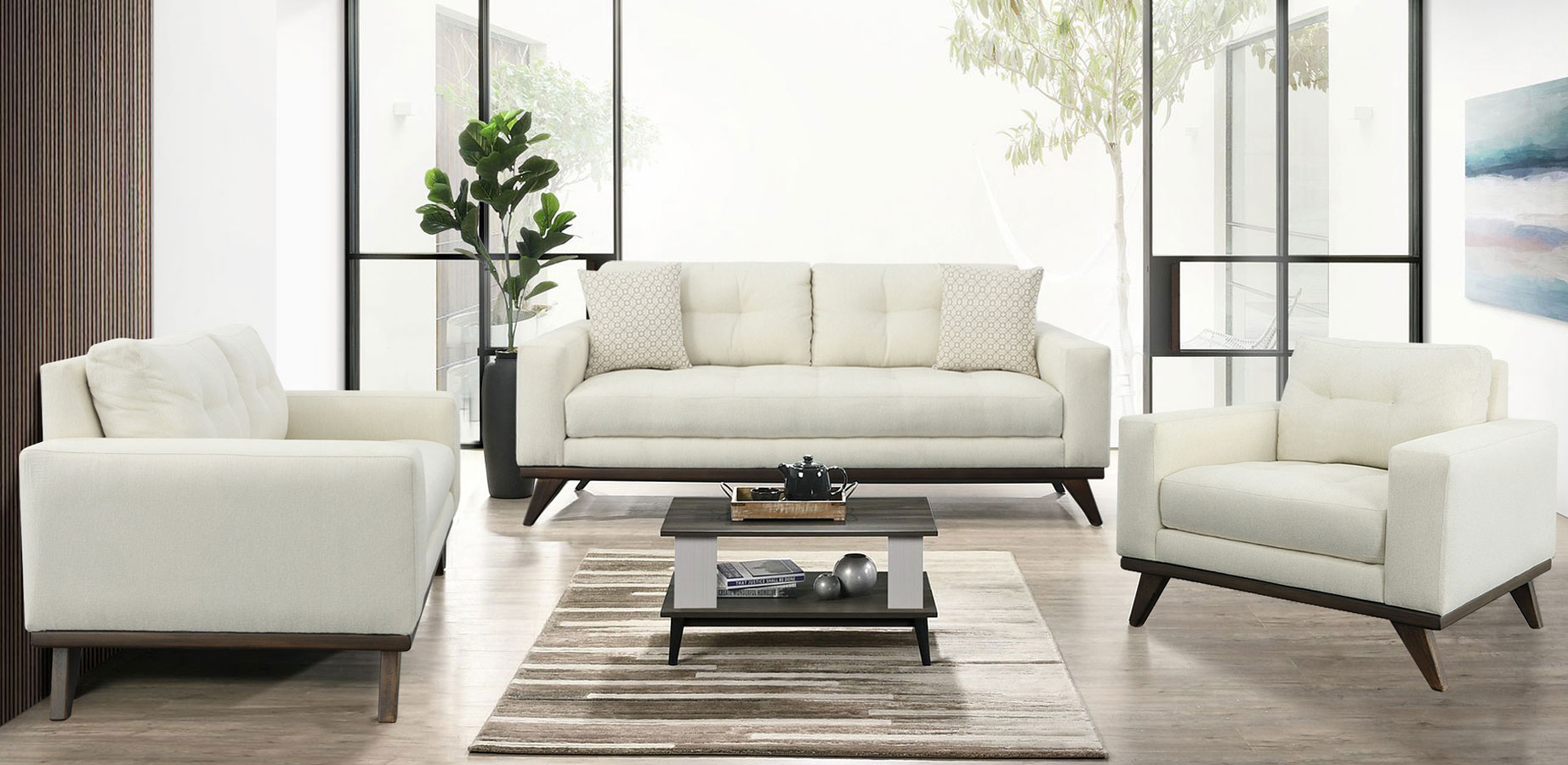 magnum living room set (ivory)