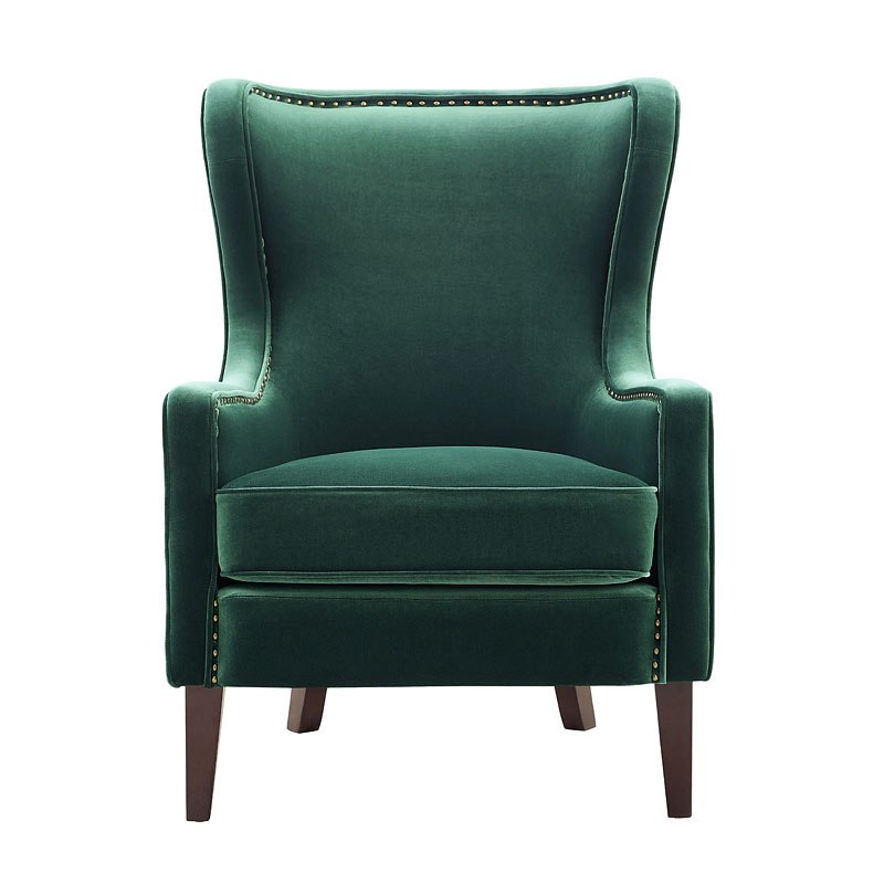Rosco Velvet Accent Chair (Emerald Green) by Steve Silver Furniture