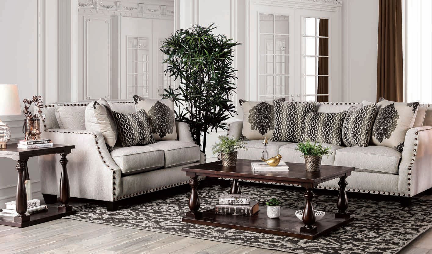 Cornelia Living Room Set Beige By Furniture Of America FurniturePick