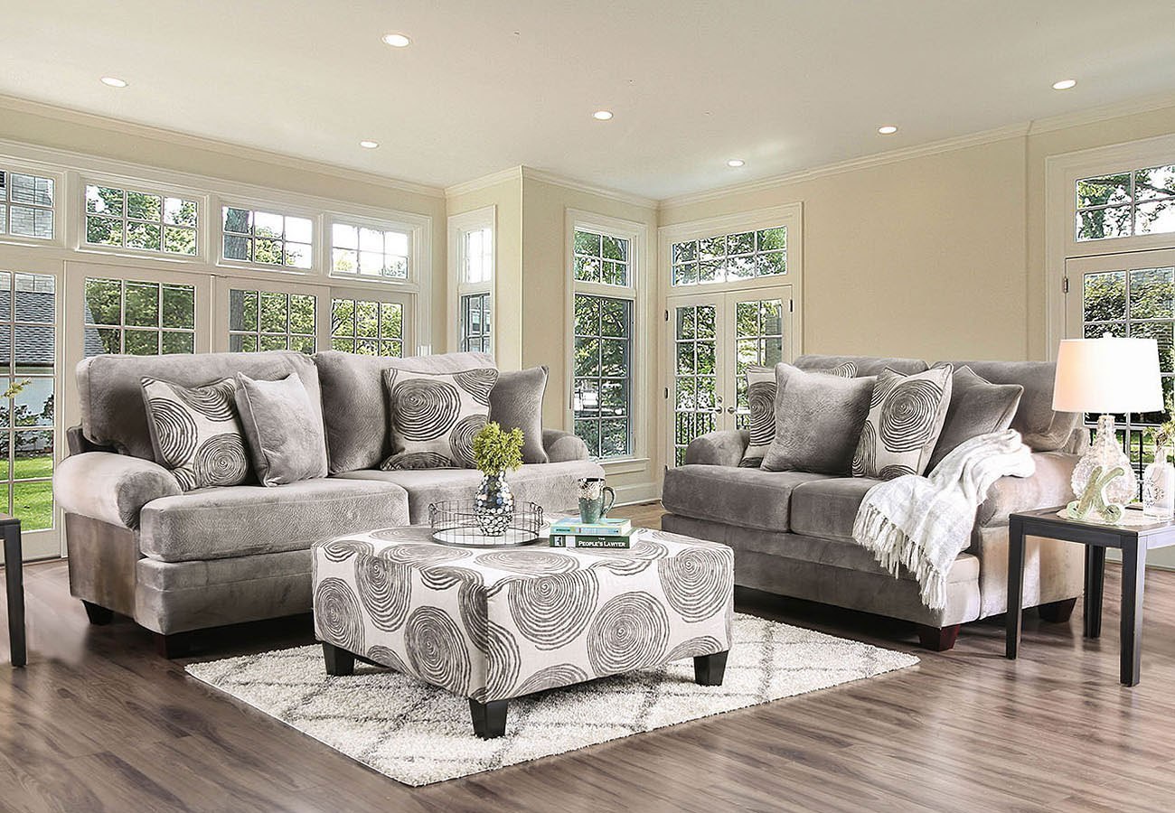 Bonaventura Living Room Set Gray By Furniture Of America FurniturePick
