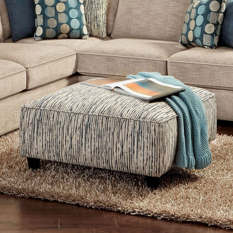 Eastleigh Ottoman (Stripe Multi) by Furniture of America FurniturePick
