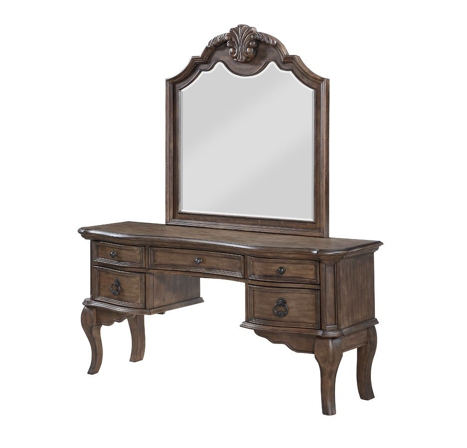 Tulsa Vanity Desk W Mirror Avalon Furniture Furniturepick