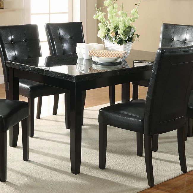 Newbridge Dining Room Set w/ Taupe Color Chairs Coaster ...