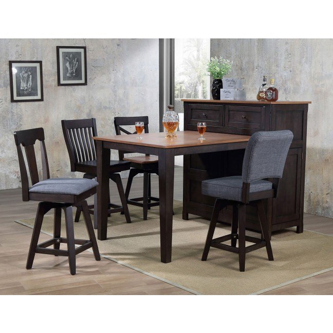 Black Oak Media Table Cabinet Set By Eci Furniture Furniturepick