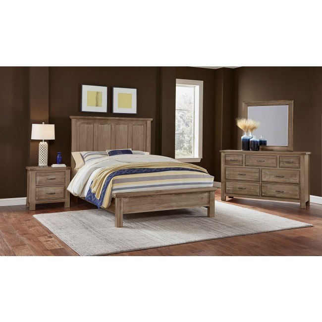 Maple Road Mansion Bedroom Set Weathered Gray By Vaughan Bassett Furniturepick