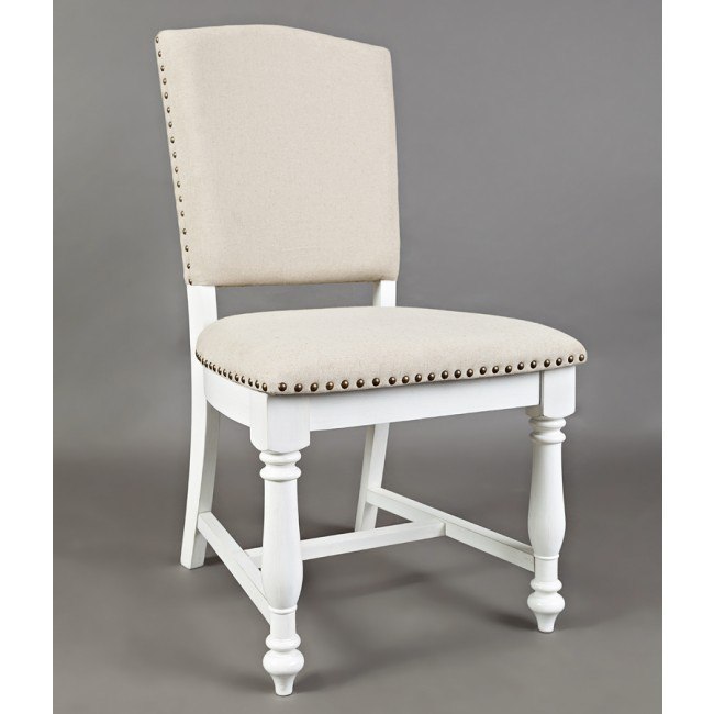 Castle Hill Upholstered Side Chair (Antique White) (Set of 2) by Jofran
