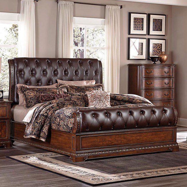 Brompton Lane Sleigh Bed by Homelegance FurniturePick