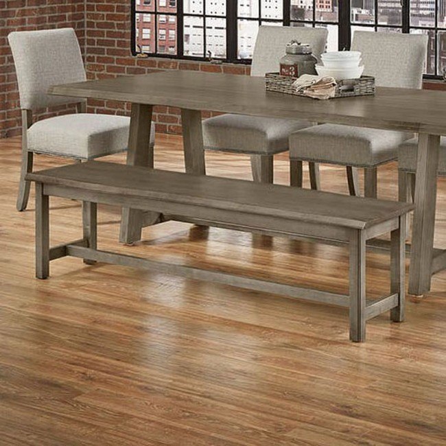 Simply Dining 68 Inch Live Edge Top Bench Grey By Vaughan Bassett Furniturepick