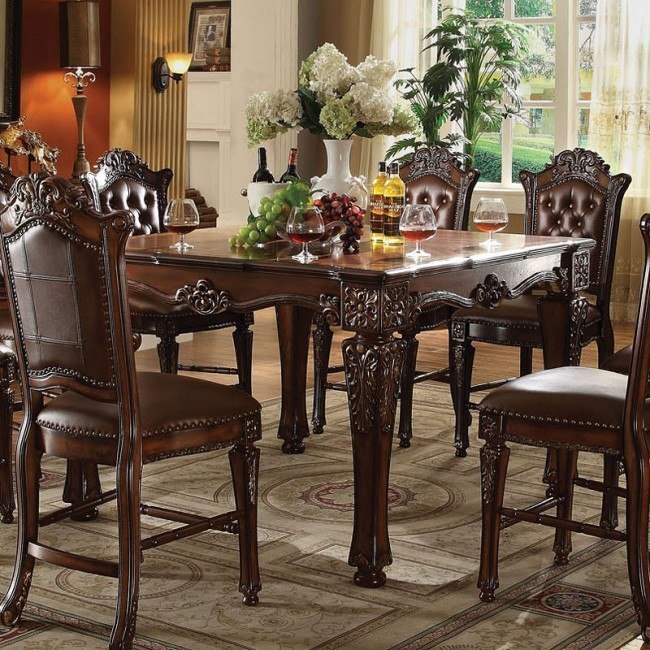Vendome Square Counter Height Dining Table By Acme Furniture Furniturepick
