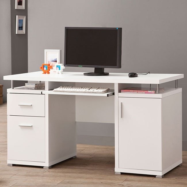 FURNITURE-R France Computer table on retractable bed Wihte 