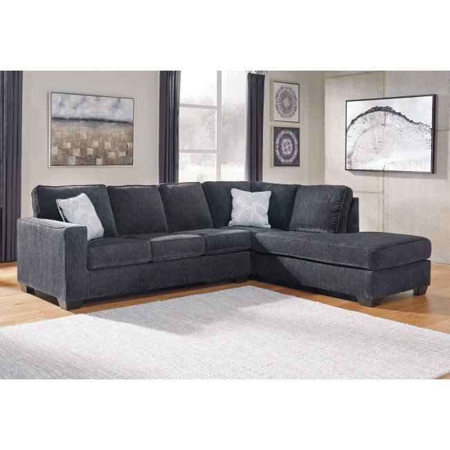 Altari Slate Right Chaise Sectional By Signature Design By Ashley Furniturepick