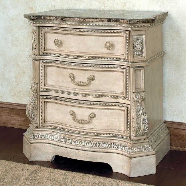 Ortanique Three Drawer Nightstand Signature Design By Ashley Furniture Furniturepick