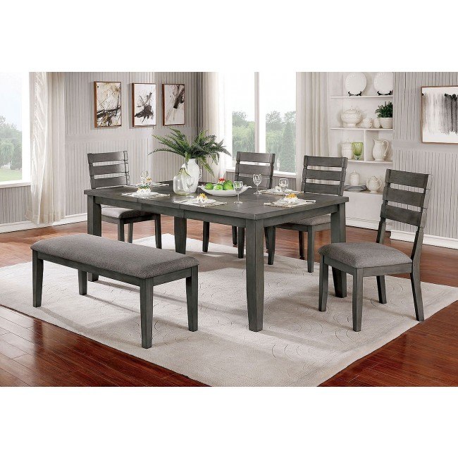 Viana Expandable Dining Room Set W Bench By Furniture Of America Furniturepick