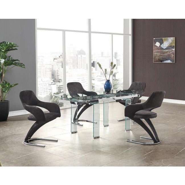 D2160 Dining Room Set w/ D7012 Black Chairs by Global