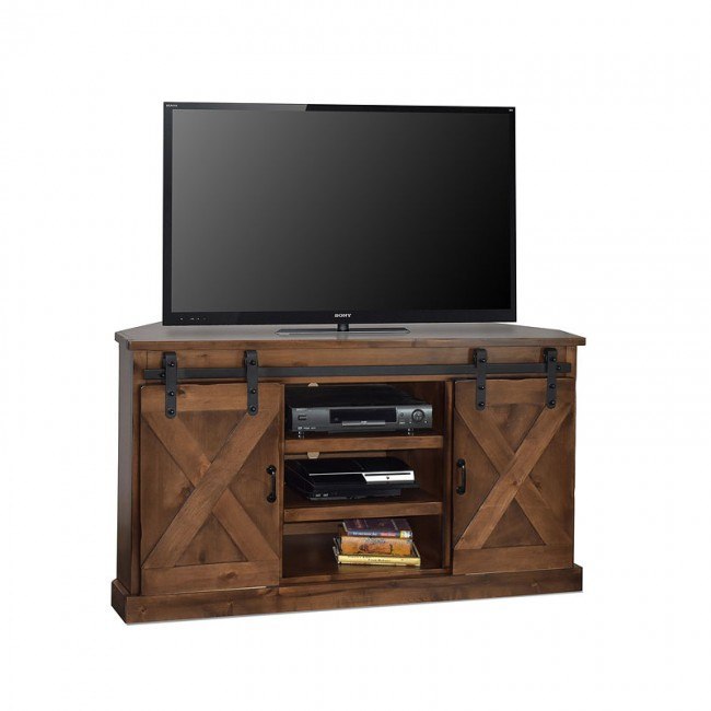Allston Barn Door Corner TV Stand For 55in TVs Whalen Furniture