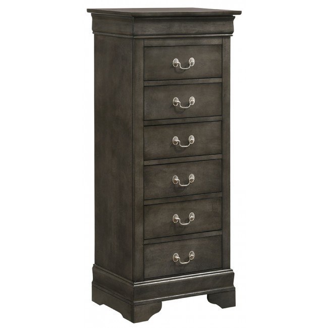 Louis Phillipe Lingerie Chest (Smoked Gray) by Glory Furniture