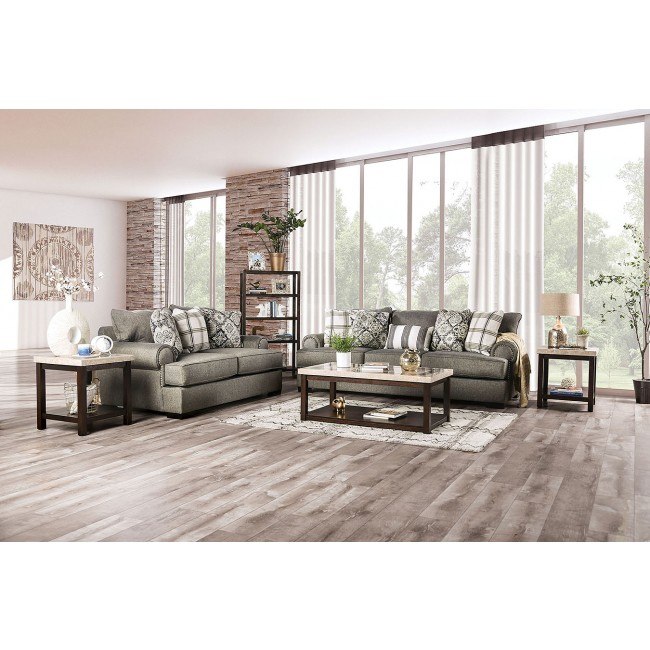 Debora Living Room Set (Granite) by Furniture of America FurniturePick