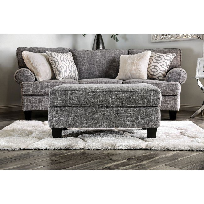 Pierpont Ottoman Gray By Furniture Of America Furniturepick