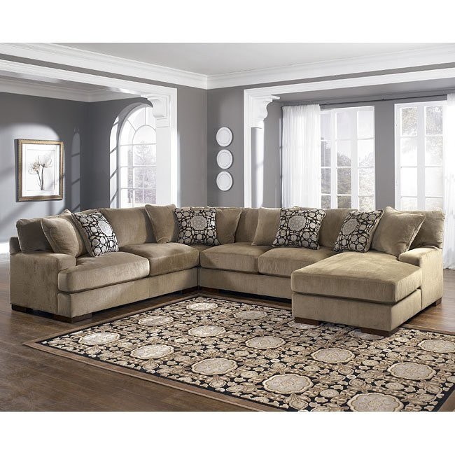 Grenada Mocha Right Facing Chaise 4 Piece Sectional Signature Design By Ashley Furniture Furniturepick