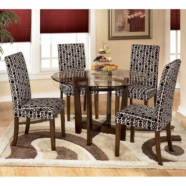 Charrell Round Dinette With Onyx Chairs Signature Design By Ashley Furniture Furniturepick