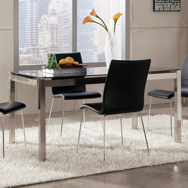 Baraga Dining Table W Black Top Signature Design By Ashley Furniture Furniturepick
