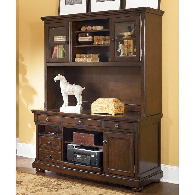 Porter Credenza W Large Hutch Signature Design By Ashley Furniture Furniturepick