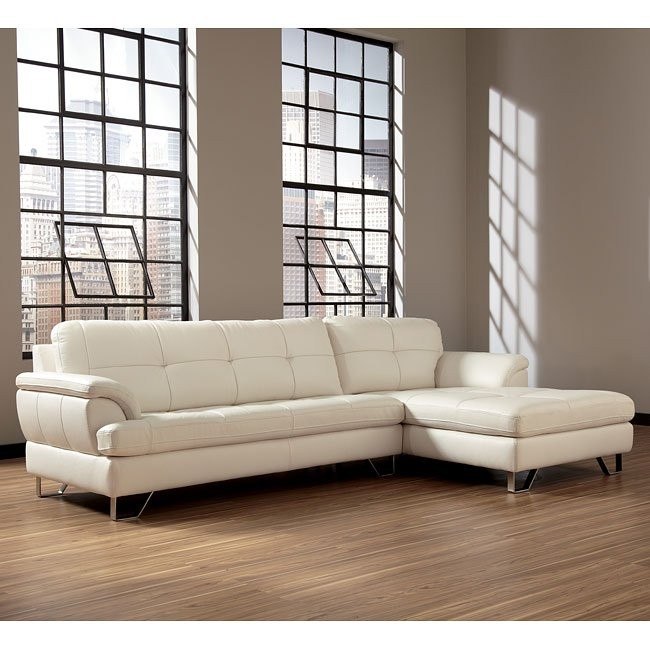 Gunter Brilliant White Sectional W Right Facing Chaise Signature Design By Ashley Furniture Furniturepick