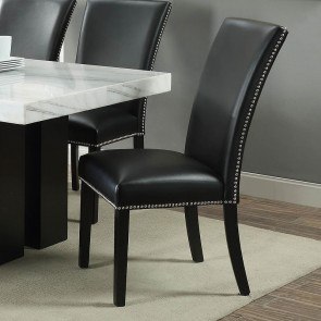 Camila Dining Chair (Black PU) (Set of 2)