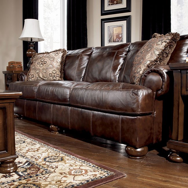 Axiom Walnut Sofa Signature Design by Ashley Furniture FurniturePick