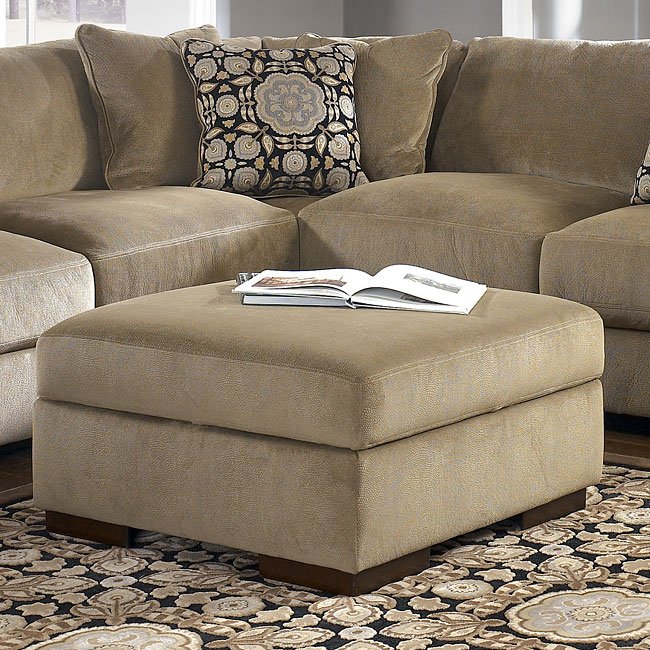 Grenada - Mocha Ottoman w/ Storage Signature Design by Ashley Furniture