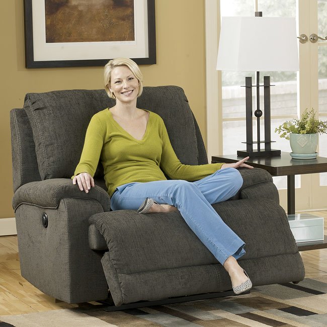 Herztio Steel Zero Wall Recliner w/ Power Signature Design by Ashley