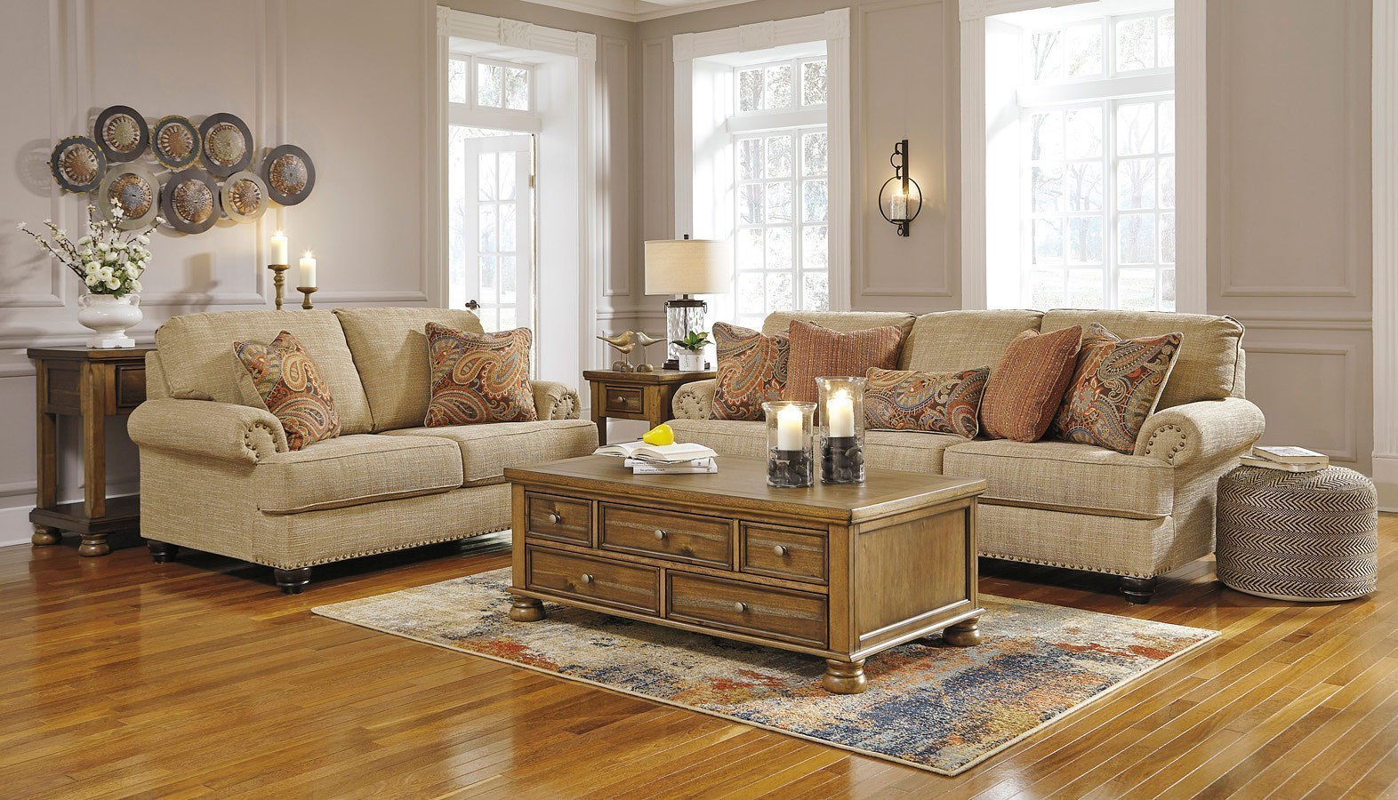 Candoro Oatmeal Living Room Set by Benchcraft | FurniturePick