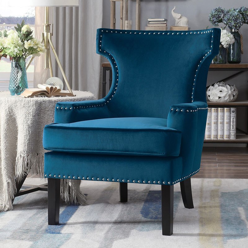 Lapis Accent Chair (Blue) by Homelegance FurniturePick