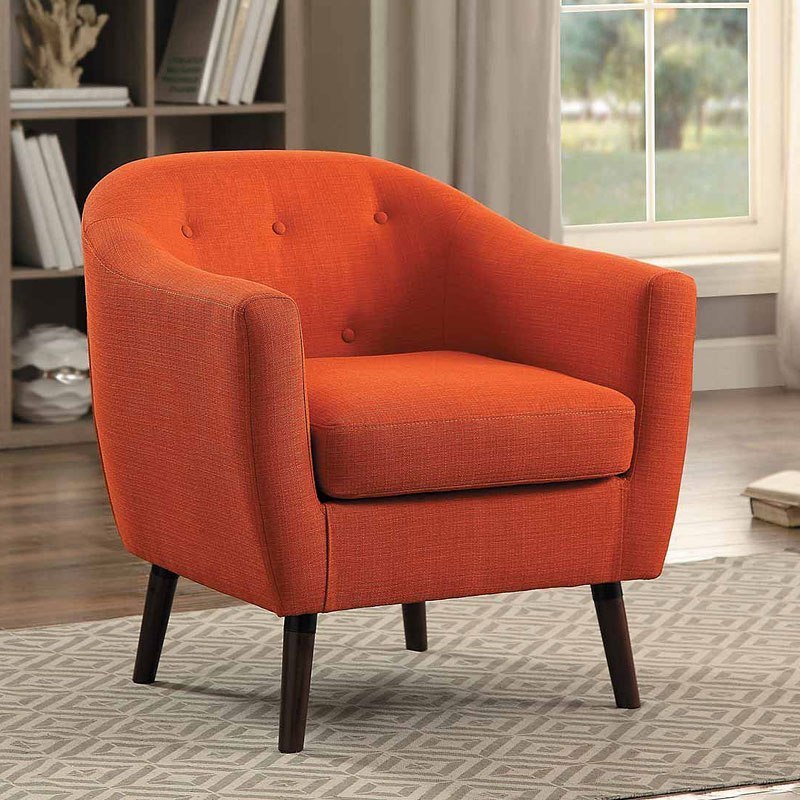 Lucille Orange Accent Chair by Homelegance | FurniturePick