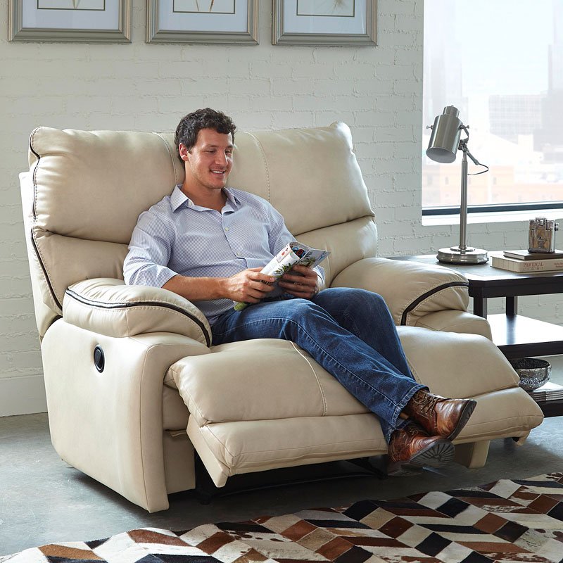 larkin leather power glider recliner