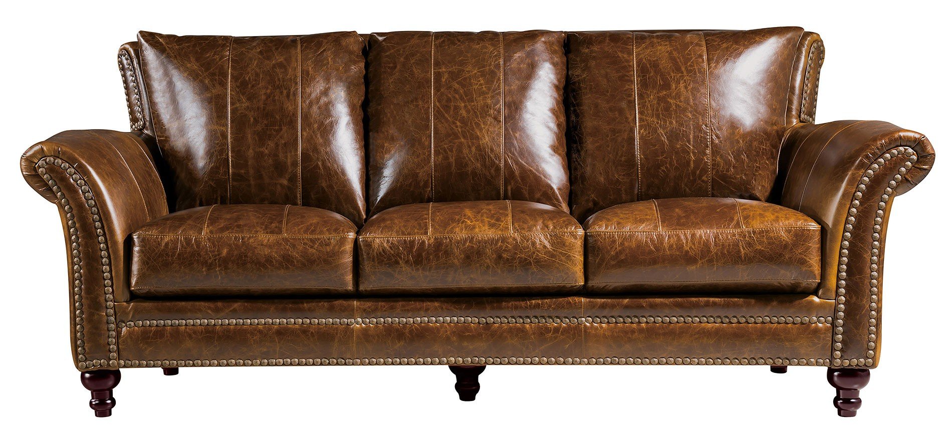 Butler Leather Sofa Brown