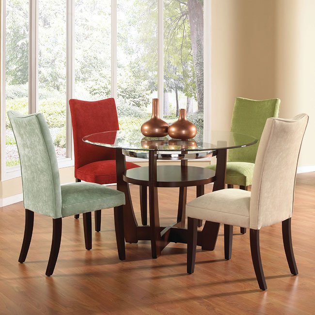 Apollo Dining Room Set w/ Multicolor Chairs by Standard Furniture ...