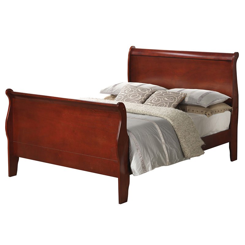Louis Philippe Sleigh Bed (Rich Cherry) by Coaster ...
