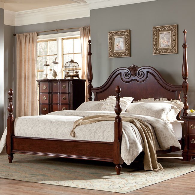 Guilford Tall Short Poster Bed Homelegance Furniturepick Guilford Tall Short Poster Bed
