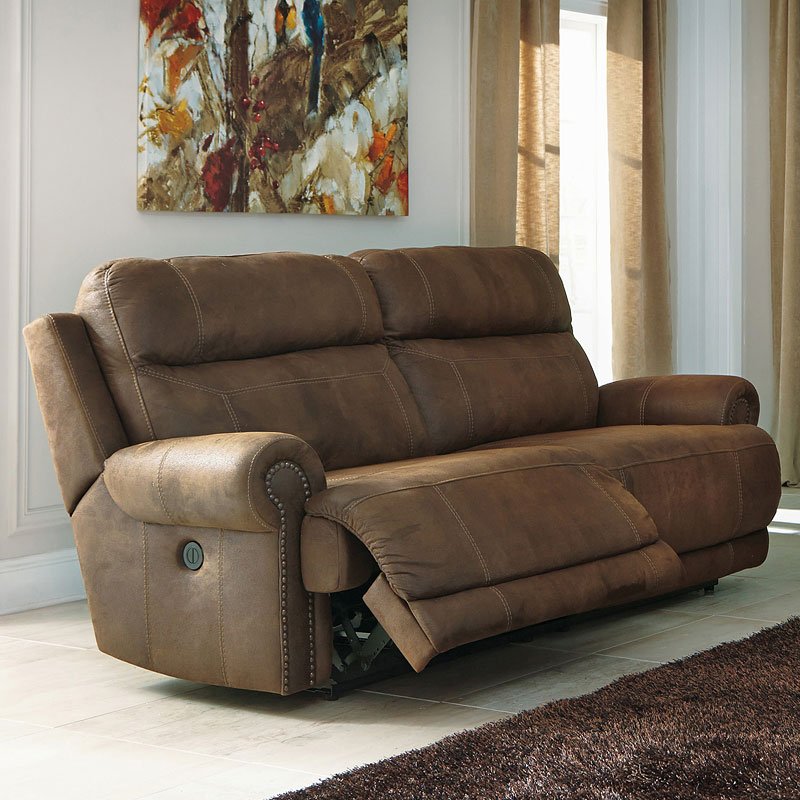 Austere Brown Power Reclining Sofa - Reclining Sofas - Living Room